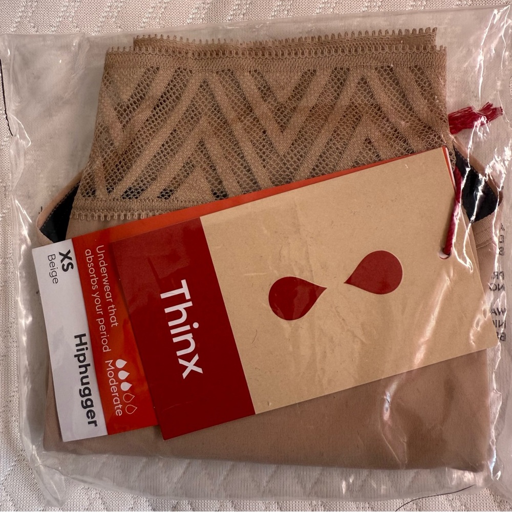 THINX Hiphugger Period Underwear Beige XS